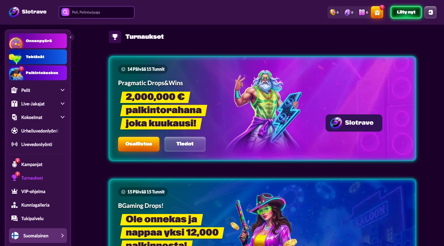 Slotrave Live-pelit